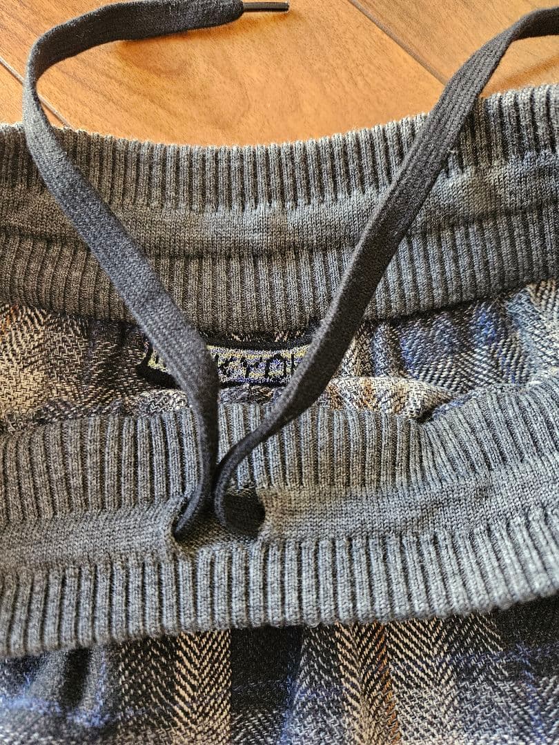 エム&キョウコ チェック柄 ワイドパンツ Msize