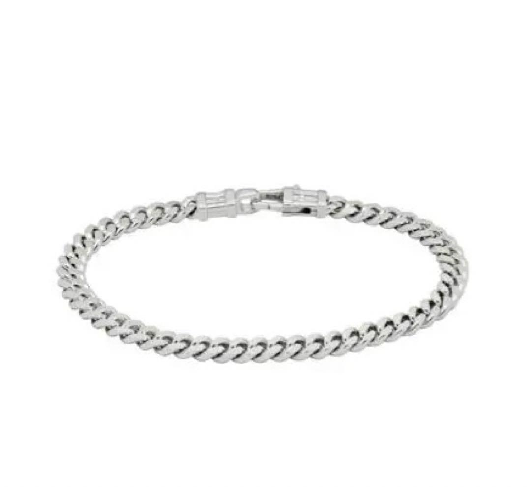 TOM WOOD CURB BRACELET L シルバー
