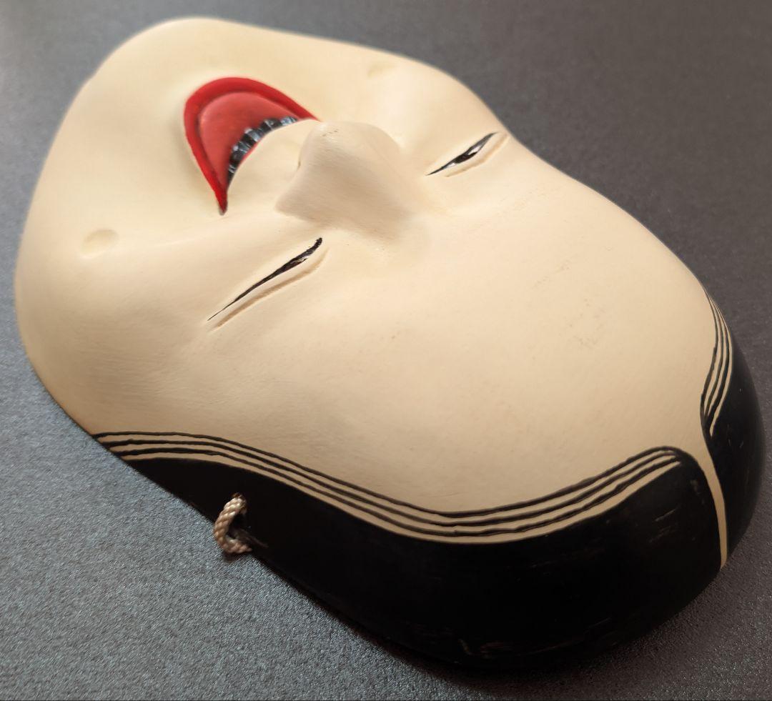 斎藤春雄作 能面師 木彫 お多福 おかめ 能面 女面 お面 - メルカリ