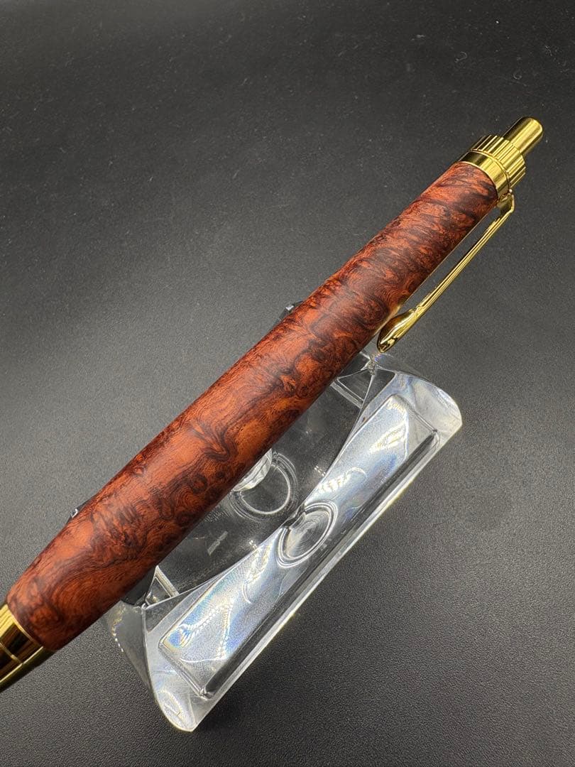 い*ー様 525超極上　本花梨　瘤杢　木軸シャーペン　ボールペン