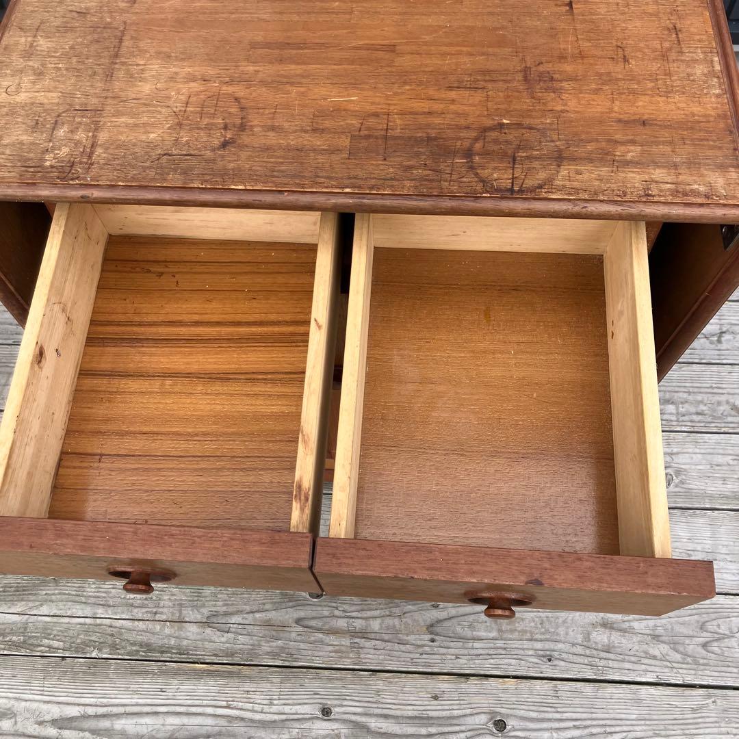 北欧レトロ 木製 バタフライテーブル ダイニングテーブル キャスター付き