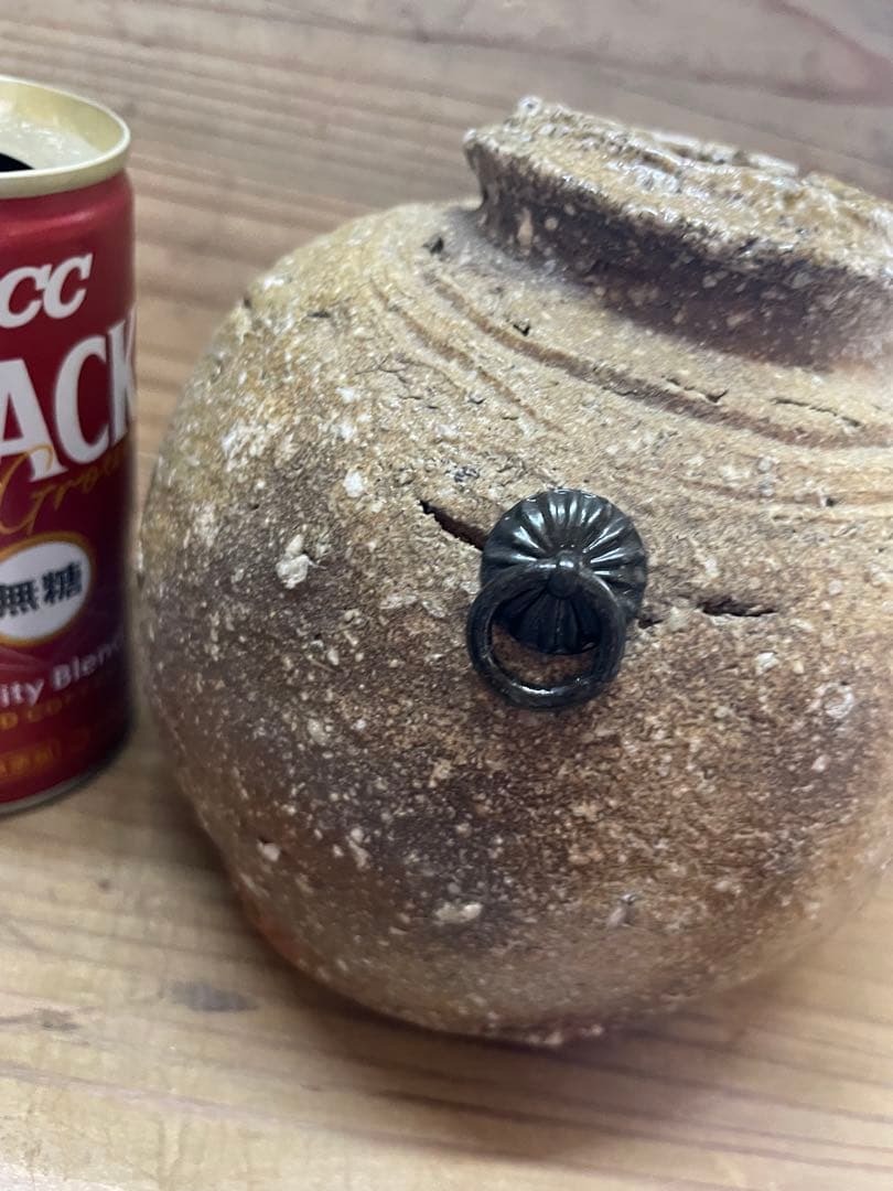 杉本貞光 掛け花入れ【m1203 花瓶 骨董 茶道 茶道具 花道 レトロ 壺 】