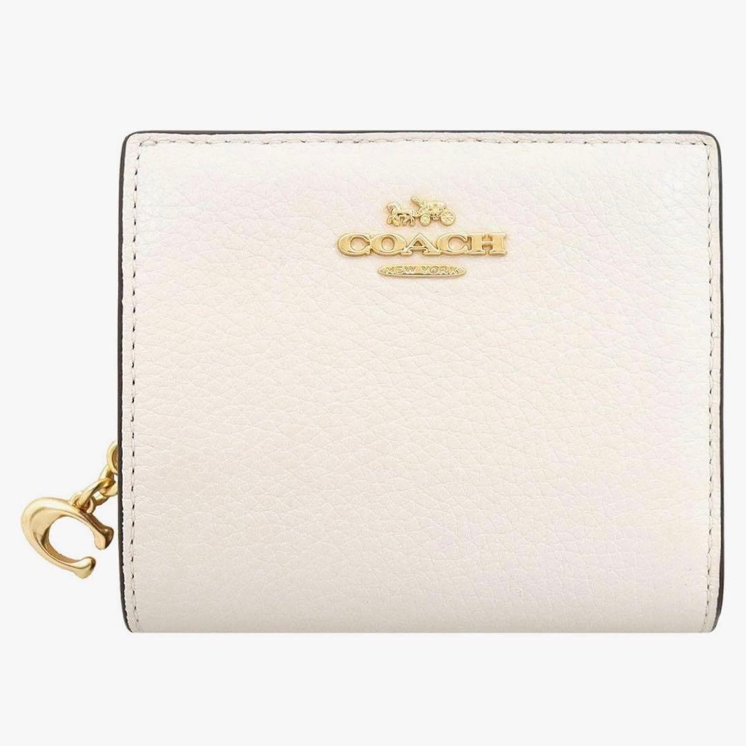 COACH 二つ折り財布 ホワイト - メルカリ