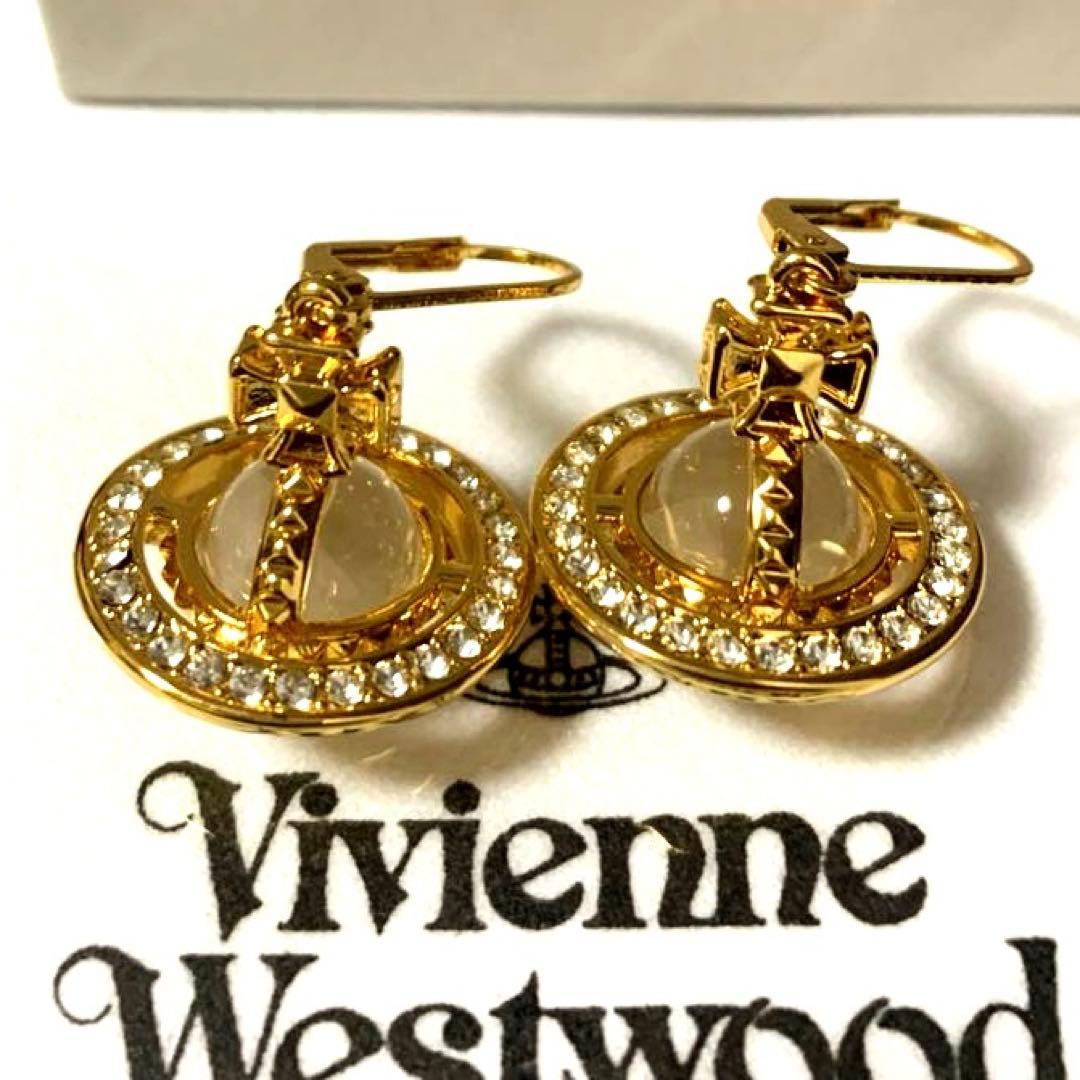 ヴィヴィアンウエストウッドPINA 3D ドロップピアス ゴールド - メルカリ