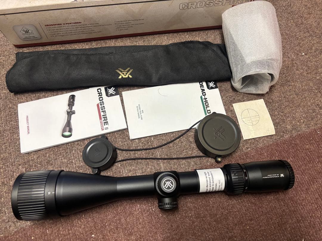 実物 Vortex CROSSFIRE II 6-24X50 AO スコープ