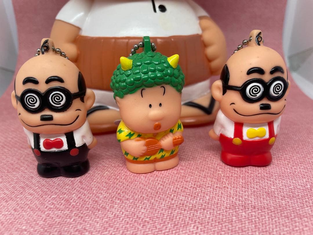 ドリフ　加トちゃん　大きな　貯金箱　ソフビ　高木ブー　指人形３個　全４個セット