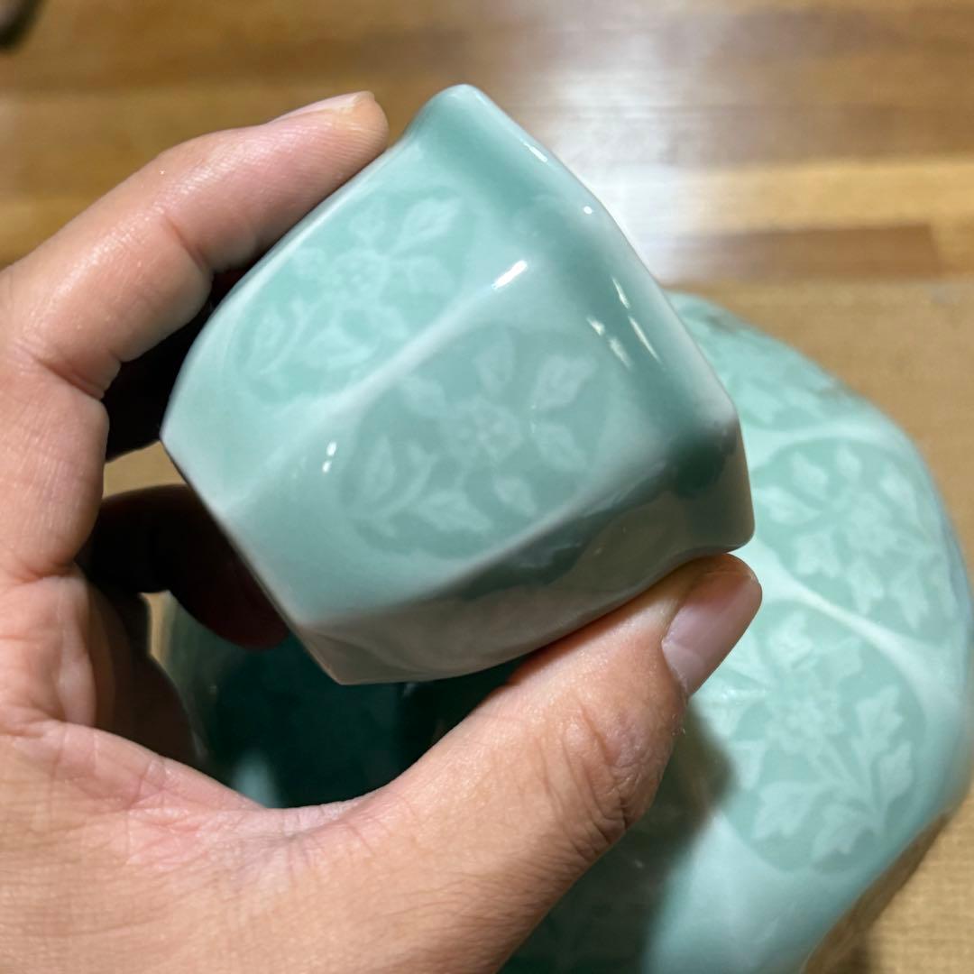 中国龍泉 青磁 花器 花瓶 茶入 置物 茶道具