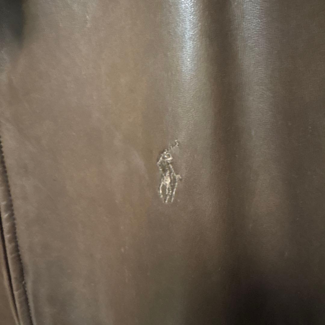 そ*た様 ラルフローレン　レザージャケット　スイングトップ　ブラウン　茶 XL