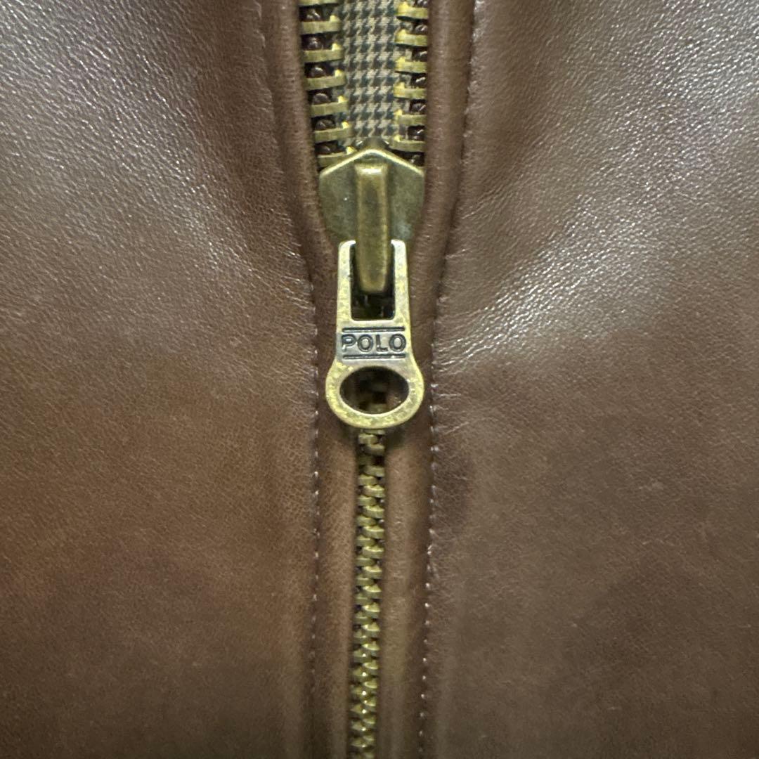 そ*た様 ラルフローレン　レザージャケット　スイングトップ　ブラウン　茶 XL