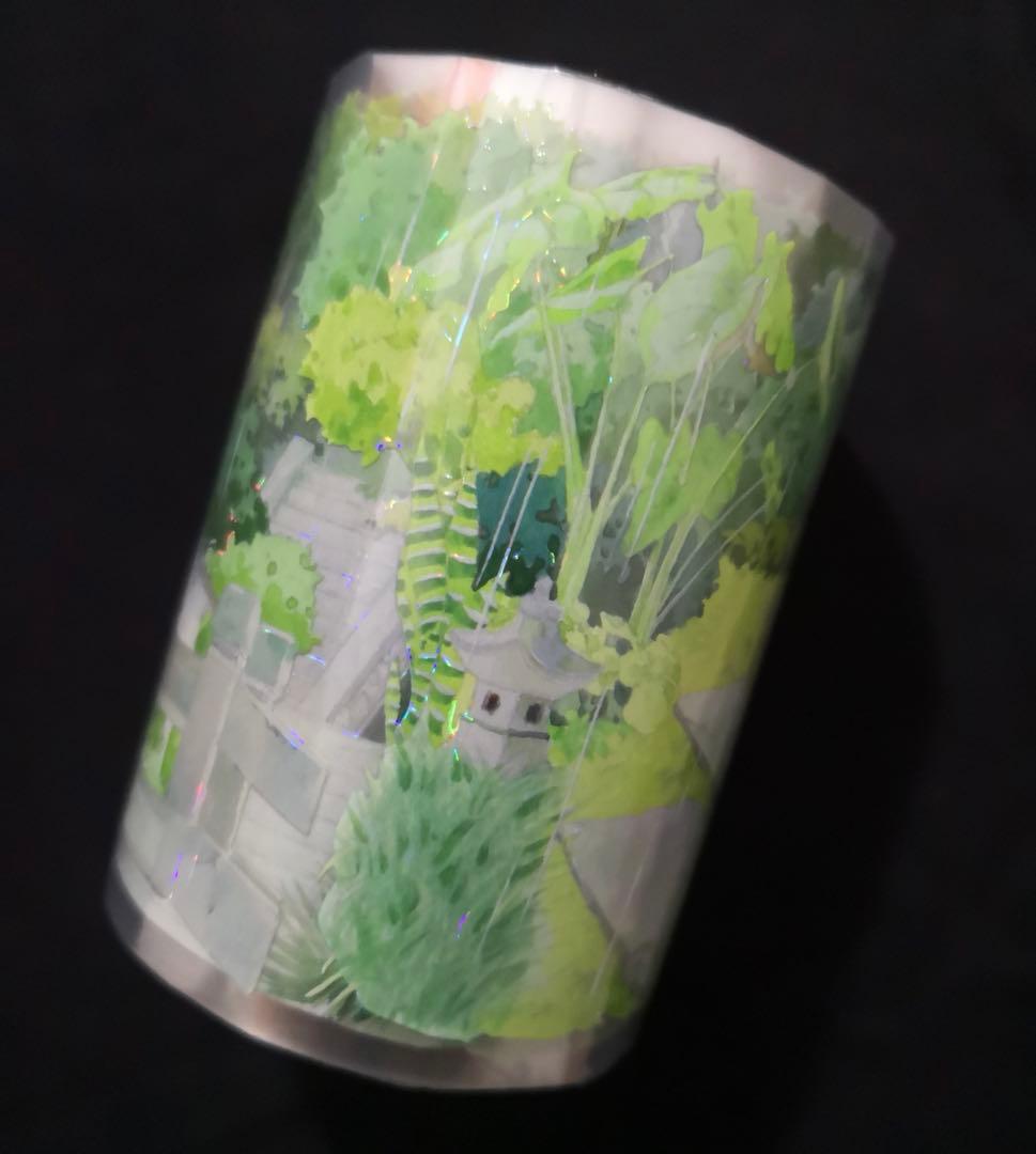 8716】海外 マステ 3/5/巻売り 貝殻光マスキングテープ 雨 公園 道路