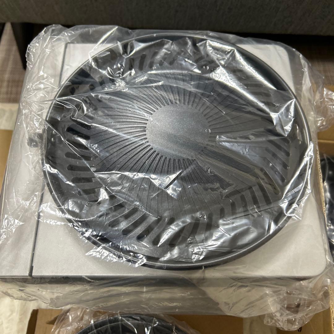 マルチスモークレスグリル たこ焼き器付き　ガラス蓋アルミ鍋付き