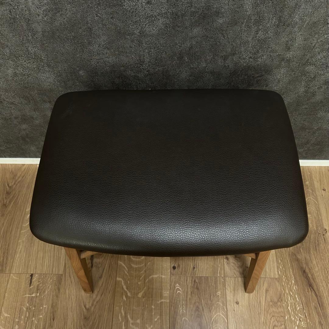 大塚家具 スタッキングスツール オールド家具 レザー シボ革