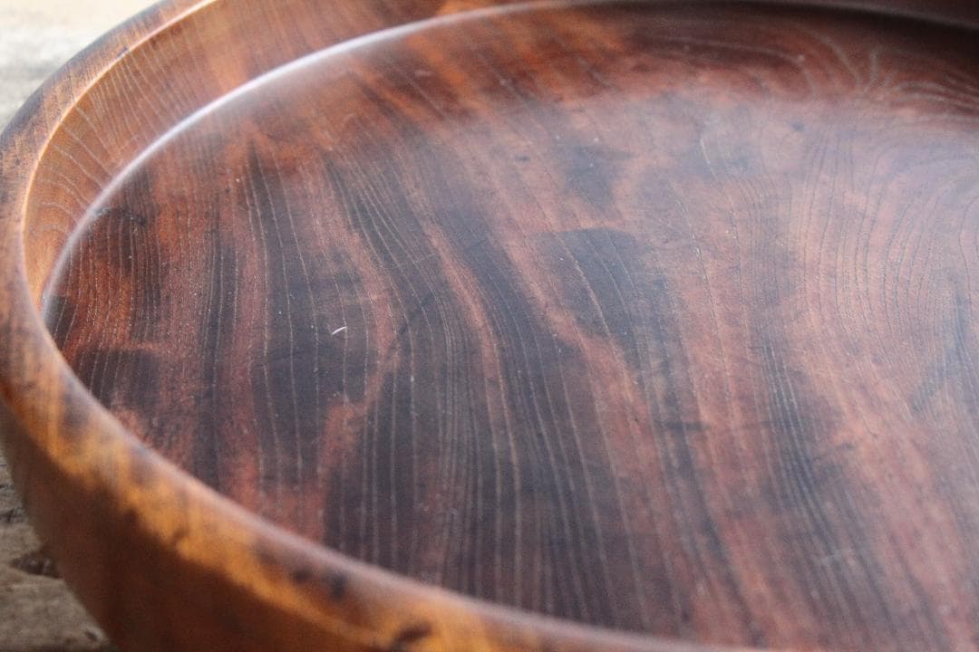 品番 z-0664 欅丸盆 大 お盆 茶道具 古民家 カフェ - メルカリ