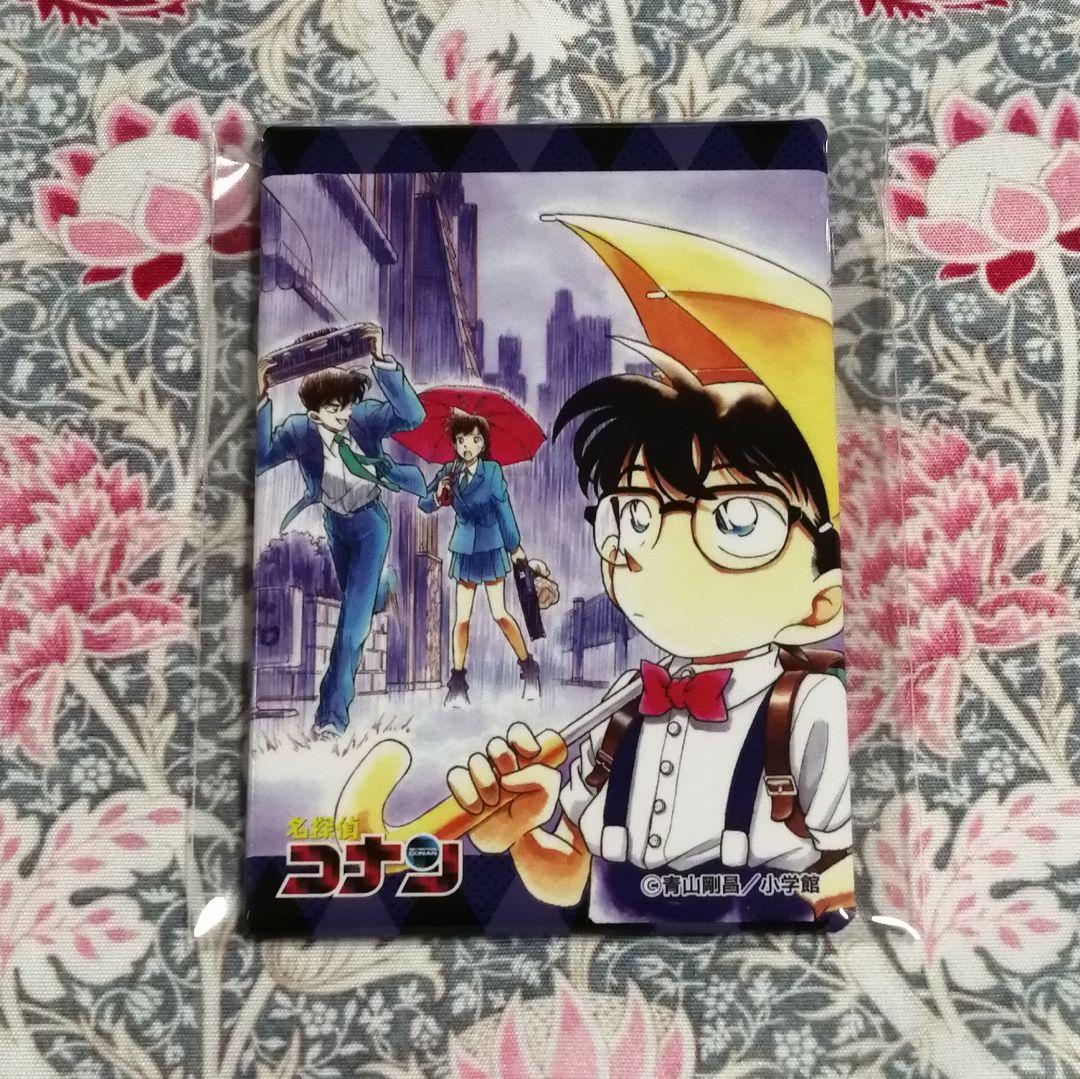 工藤新一毛利蘭コナンスクエア缶バッジ第4弾☆名探偵コナンカード交流