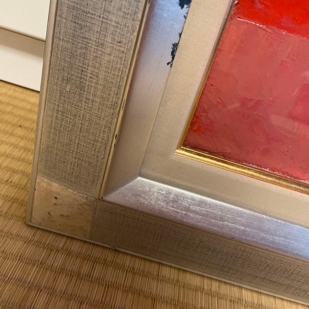 油彩画 花瓶に入った花