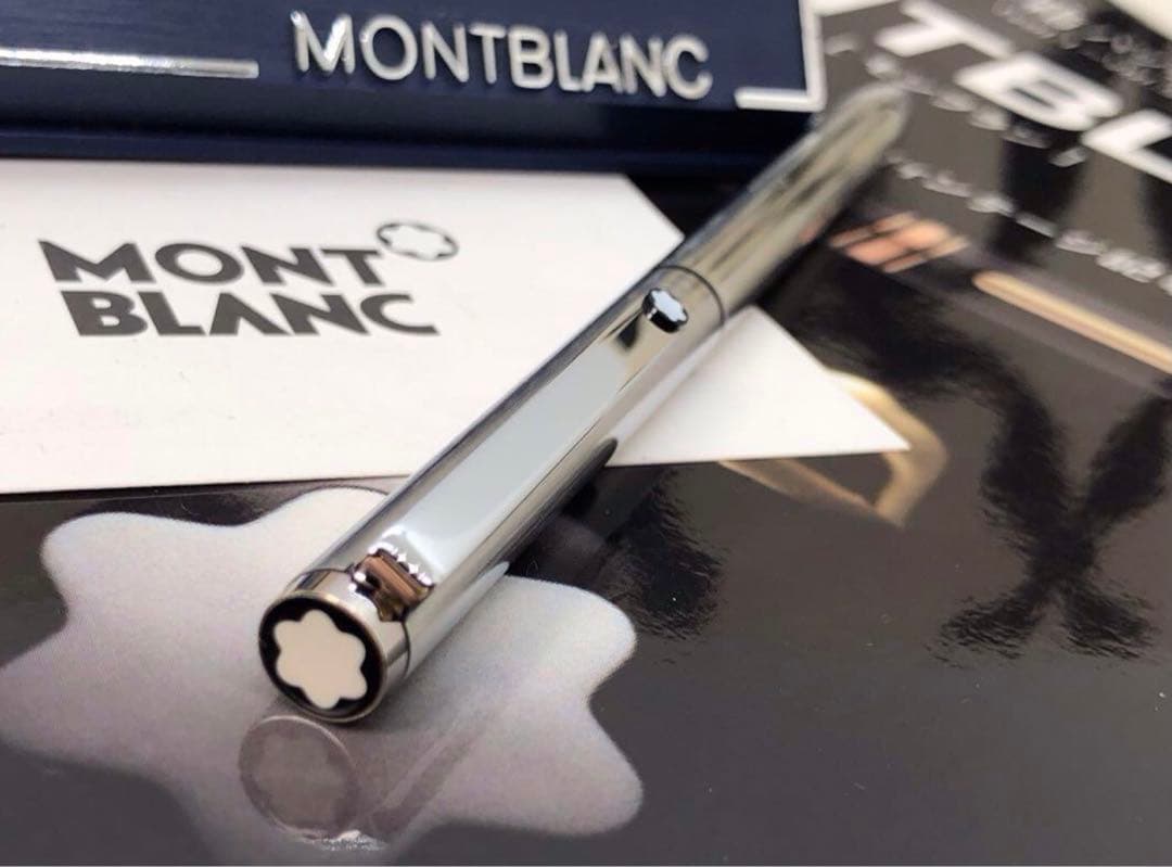 カスタム品！1本は欲しい2カラーボールペンNo2735輝くバフ仕上げ★モンブラン