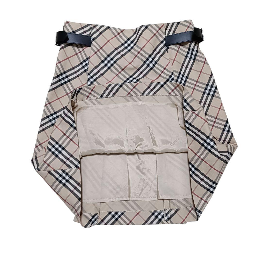 【極美品】バーバリーロンドン プリーツススカート ノバチェック ベルト 42