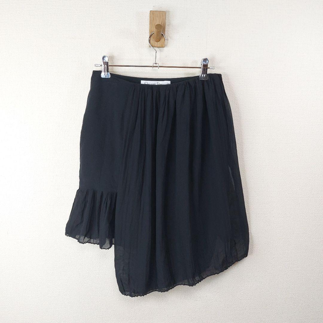 【シルク】Christian Dior paris　膝丈スカート　希少デザイン
