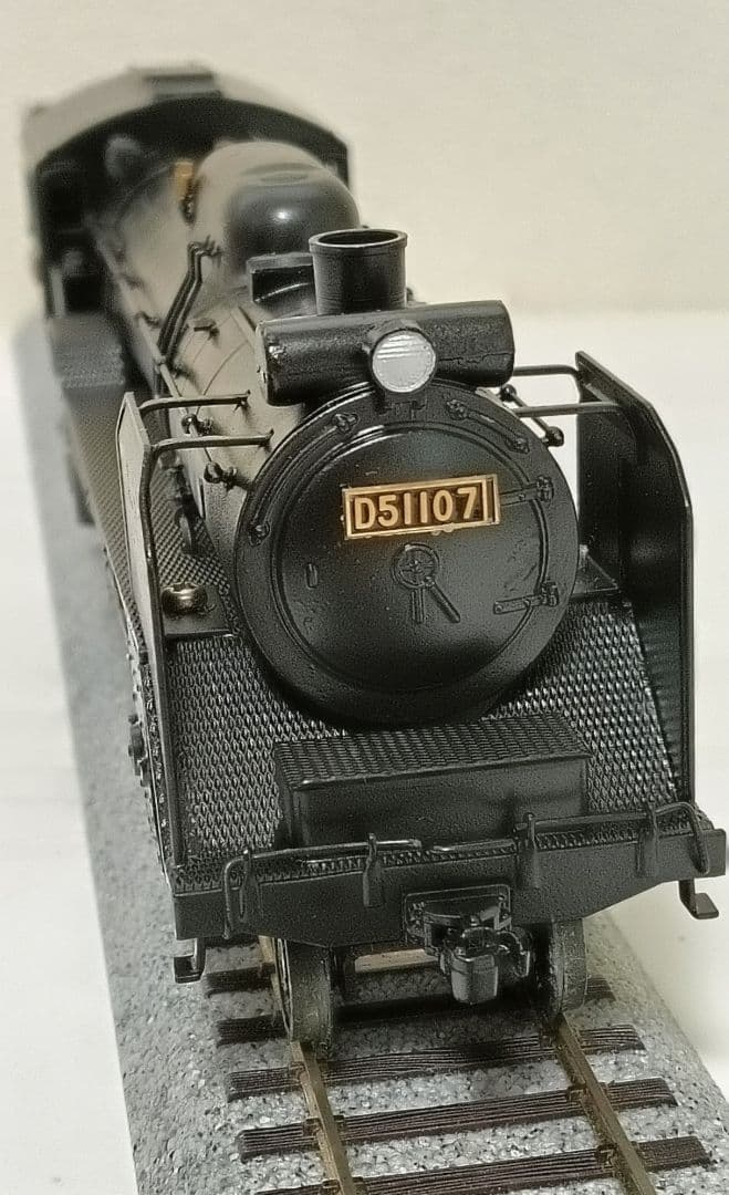 HOゲージ 天賞堂アダチ D51蒸気機関車、カンモーター、メンテナンス済