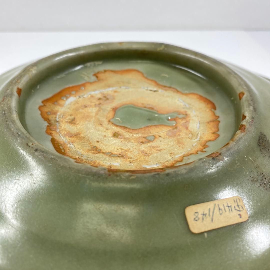 中国明時代　竜泉窯　青磁大皿　直径27.6㎝　トコトコ　東な7-0325☆2F