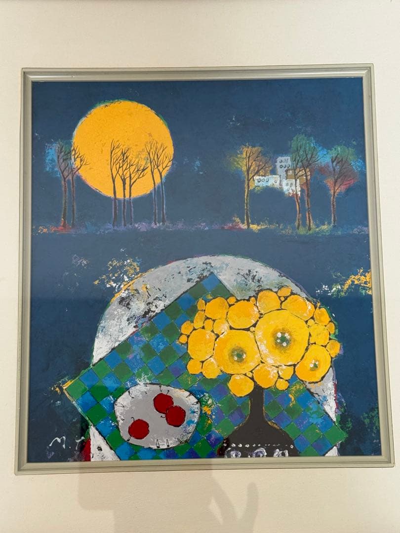 もの想う時 吉井光子 油彩画