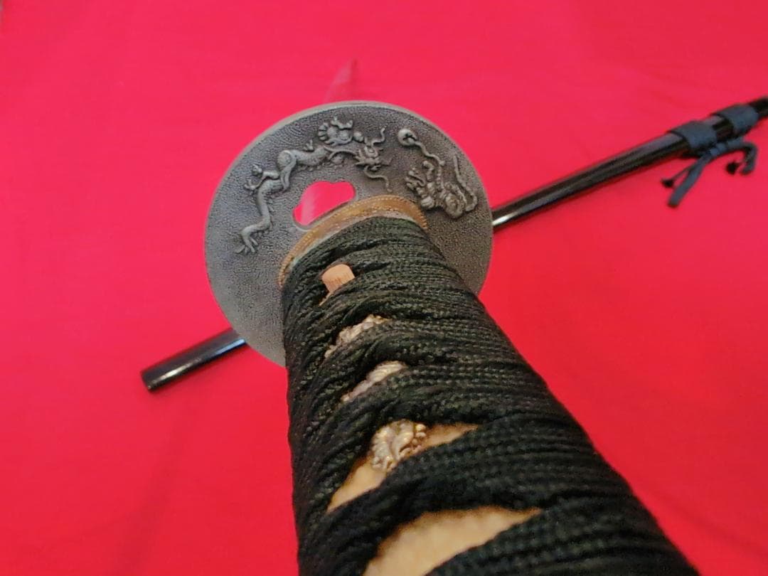 模造刀 拵 日本刀 刀装具 模擬刀 73.5cm 乱れ刃 龍虎 関 美濃