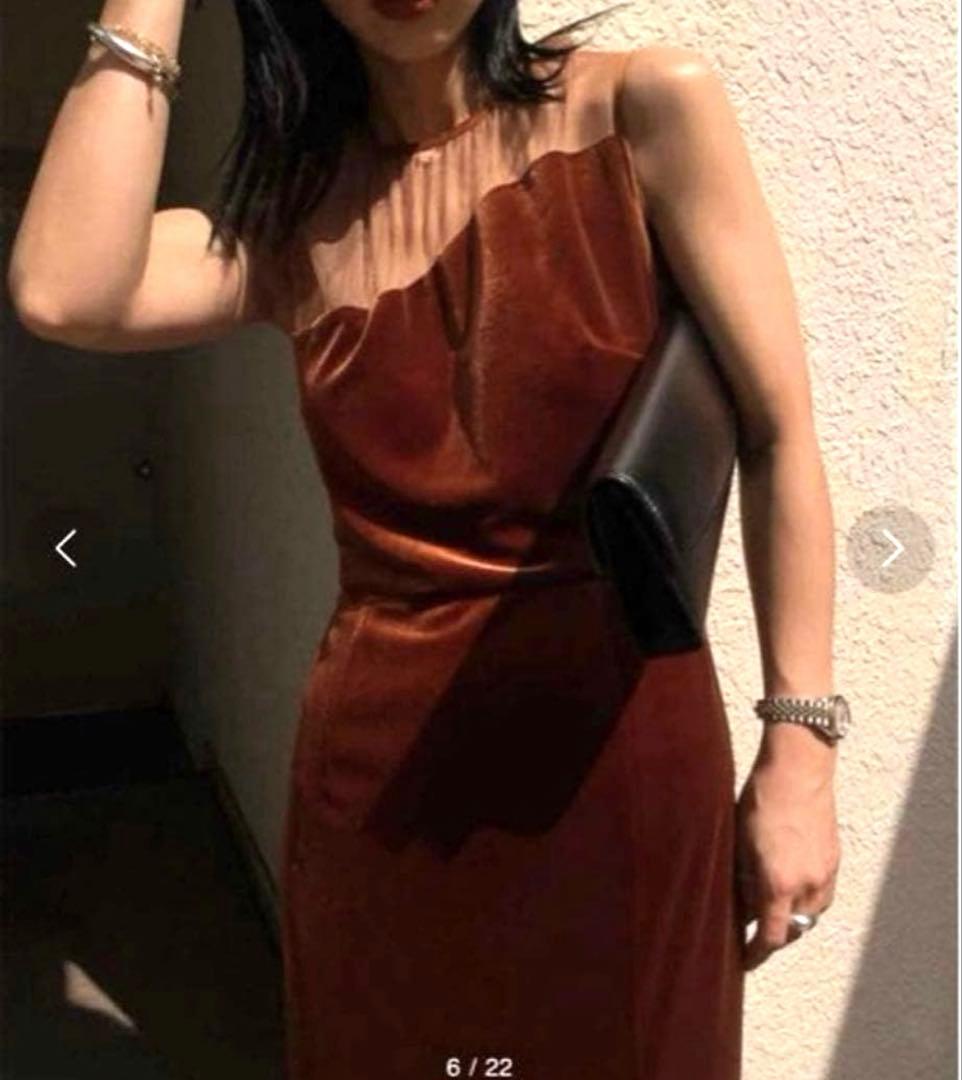 《Na♡》アメリ　2way CURVE VELOURS DRESS