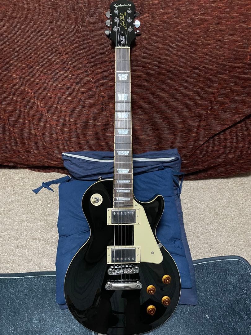 エピフォン　レスポールスタンダード　セットネック　折れ補修品 ネックが完全に折れたギターをボリュートで強度を上げ修復し綺麗にしま