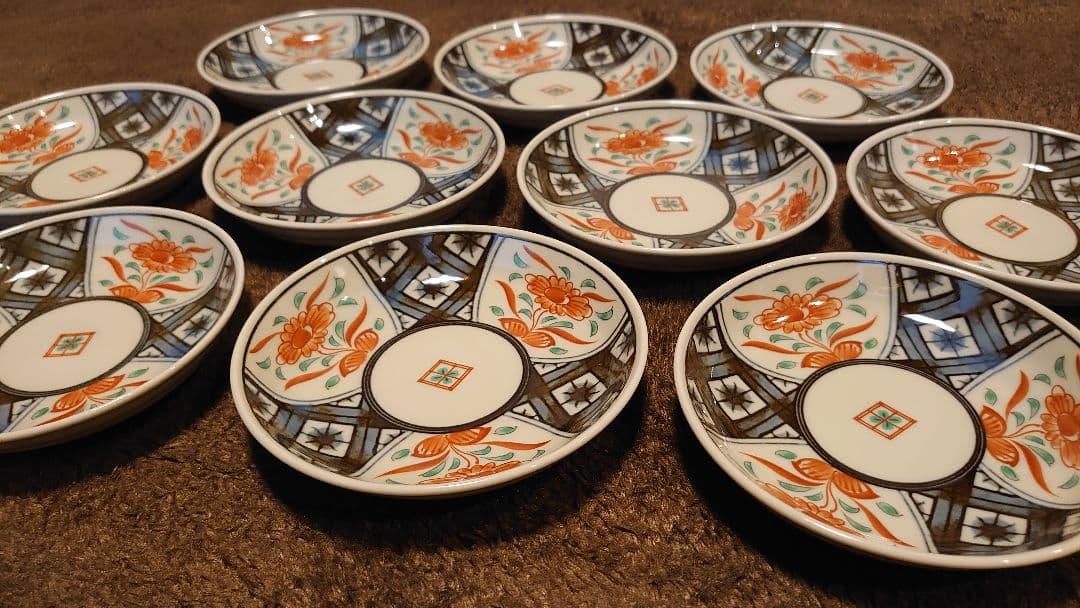 古伊万里 伊万里 色絵 豆皿 菓子皿 10客