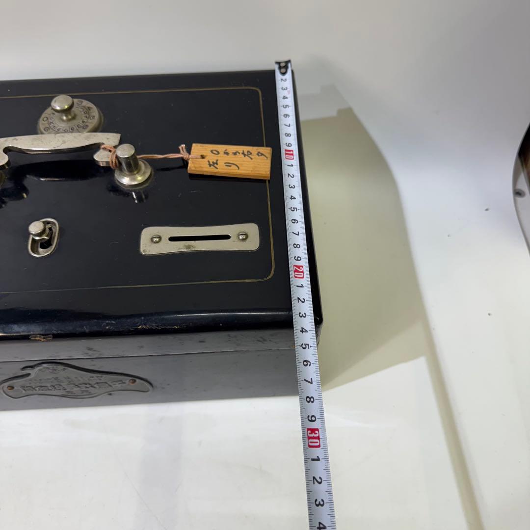 手提げ金庫 千鳥 金属製キャッシュボックス ダイヤル式 アンティーク 逸品