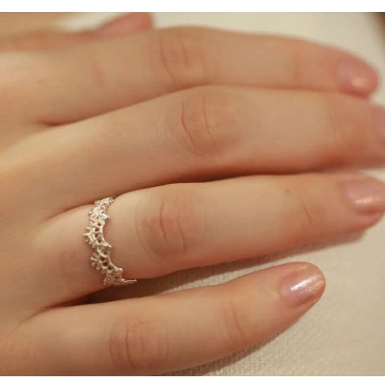 KAORU アトリエカオル クラウンリング K10 グリーンゴールド レース