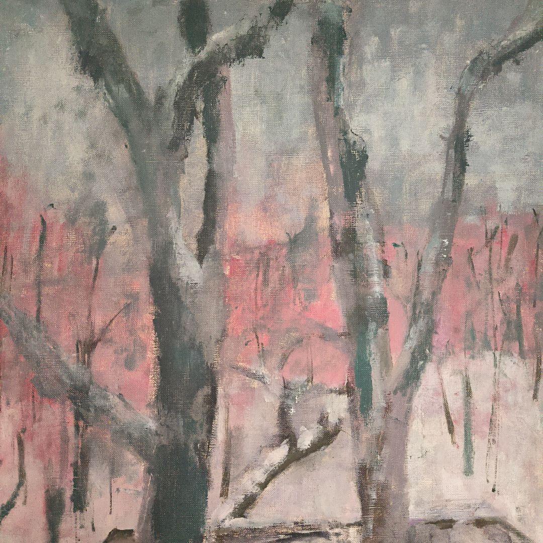 冬の風景 水彩画