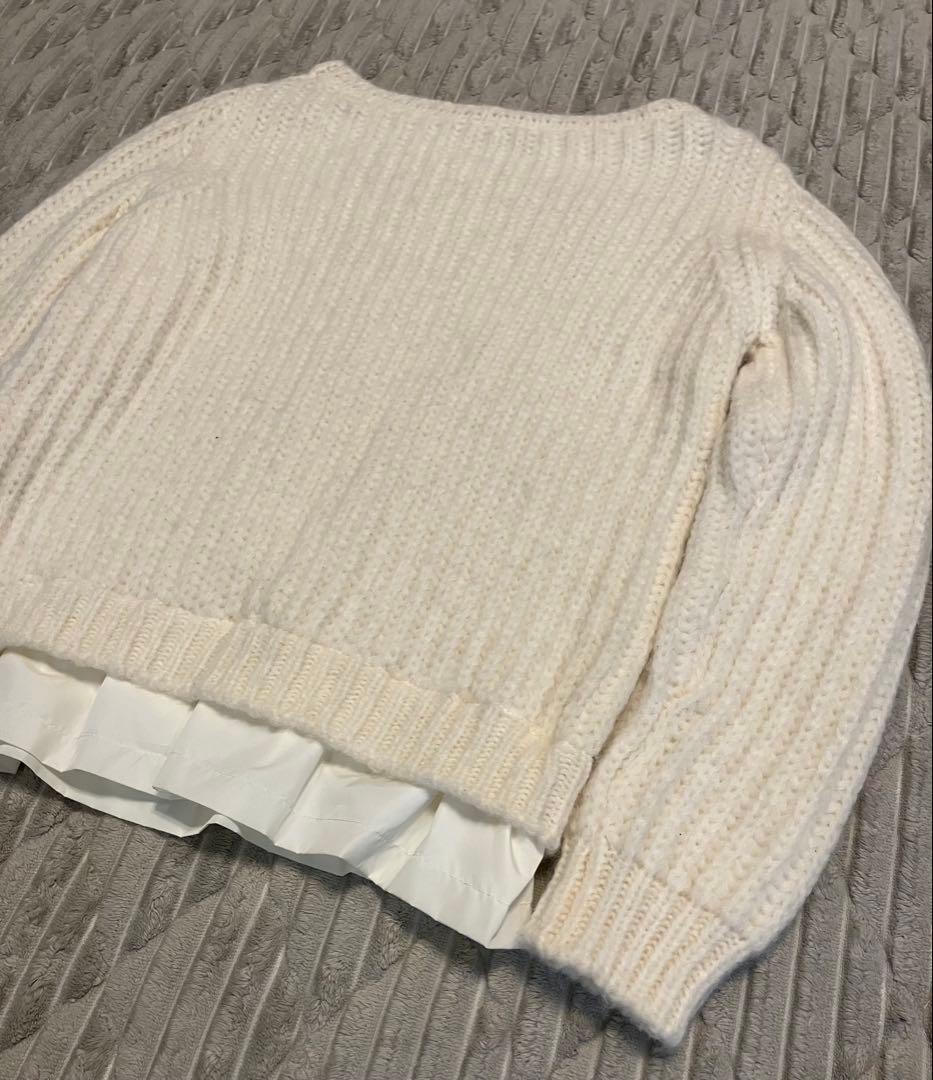 モンクレール アルパカ ケーブル編み ニットセーター サイズS アイボリー