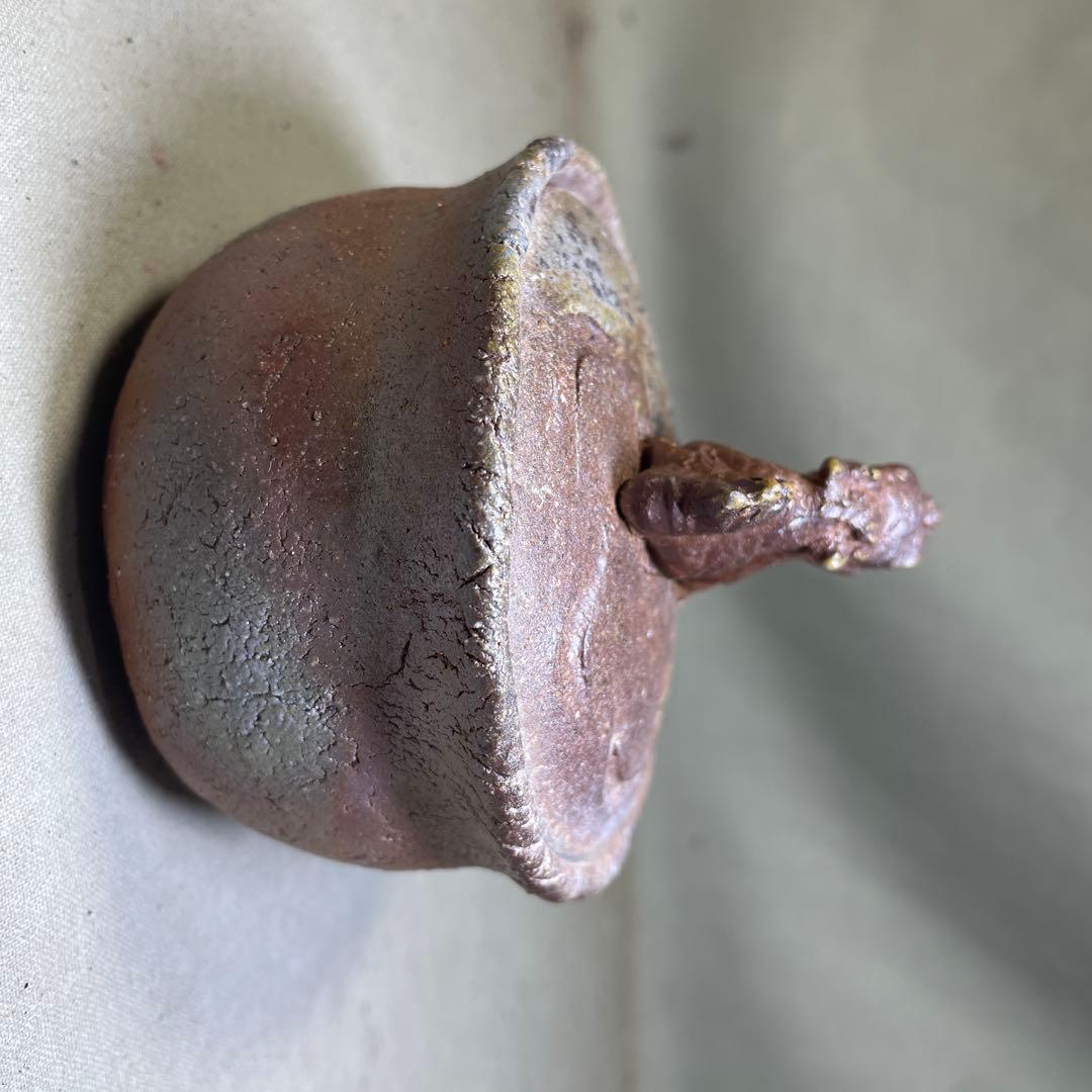 備前焼　備前手造り龍宝瓶　獅子宝瓶 在銘 ２点セット 煎茶器 急須 煎茶道具