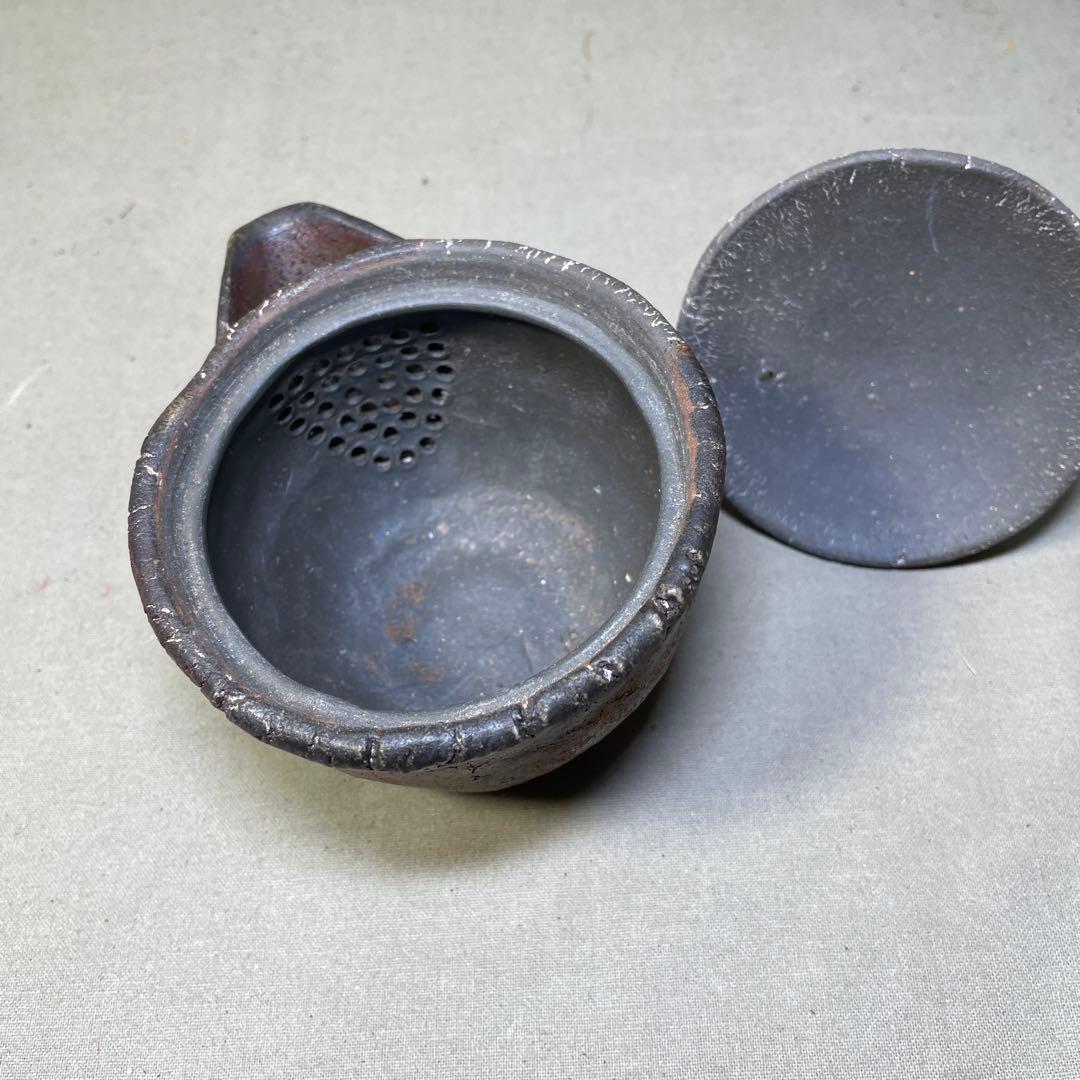 備前焼　備前手造り龍宝瓶　獅子宝瓶 在銘 ２点セット 煎茶器 急須 煎茶道具