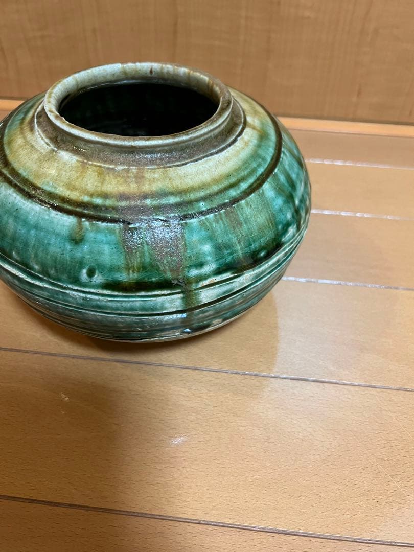 織部　香炉　玉置保夫　新品未使用　陶歴　共布　共箱付き