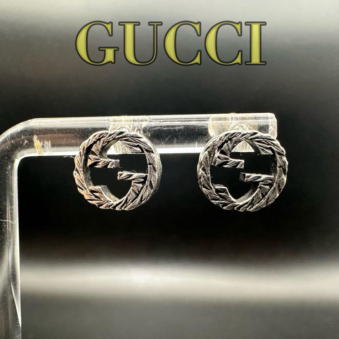 極美品✨ GUCCI グッチ ピアス アラベスク インターロッキング 1670
