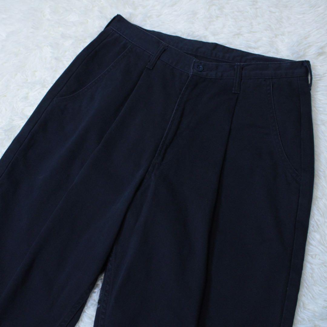 希少 ジャーナルスタンダードラックス ムラチノ ビックタック パンツ ネイビー
