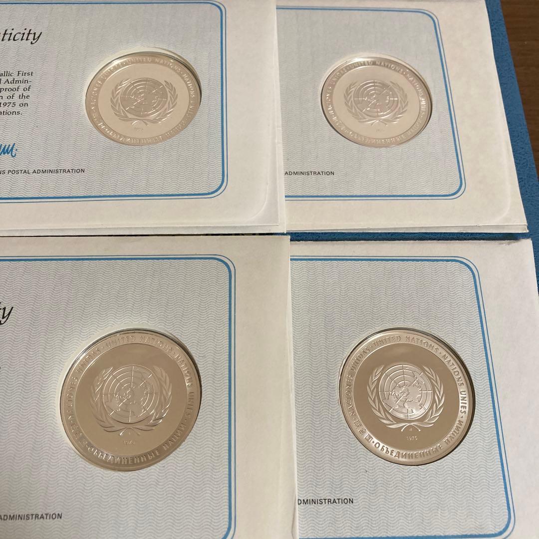 United Nations 国連　記念メダル　銀　slv925 1975