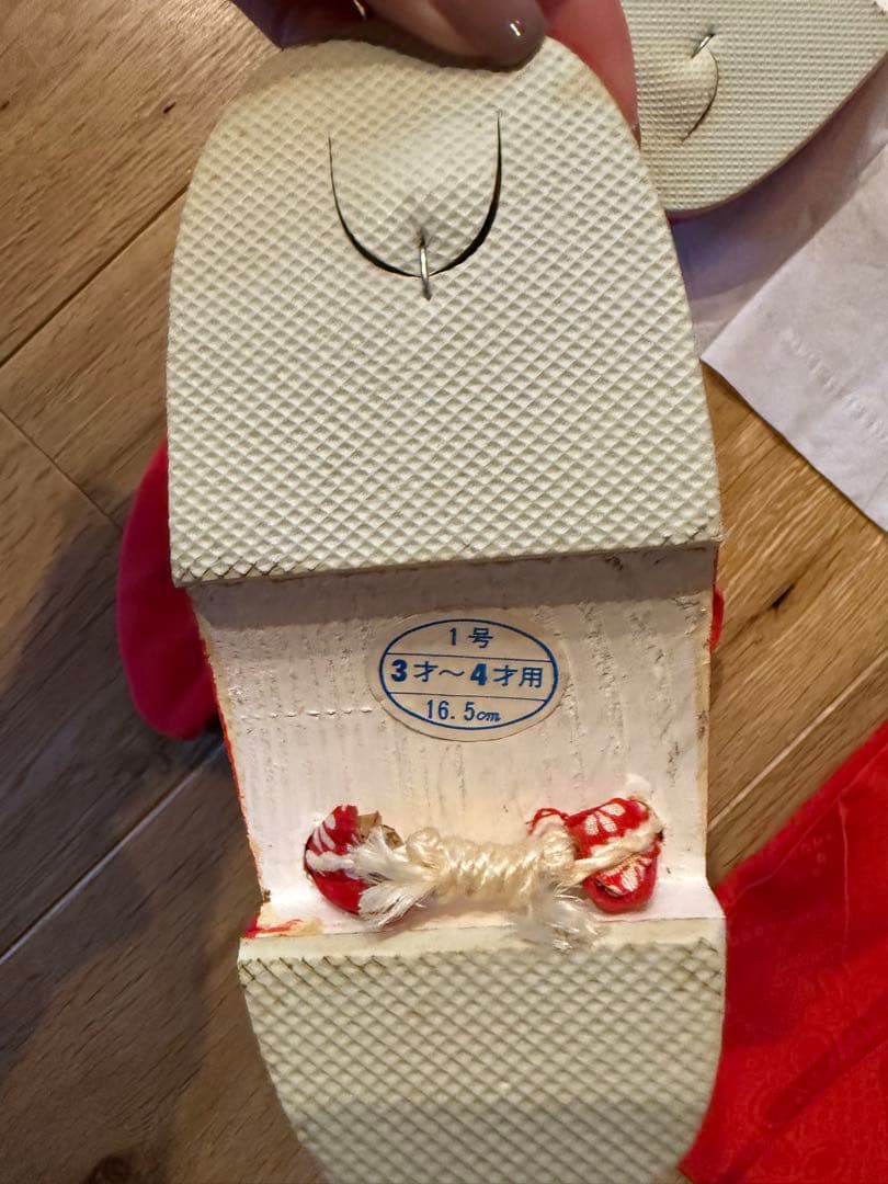 七五三　女の子アンティーク着物、被布、草履、足袋セット