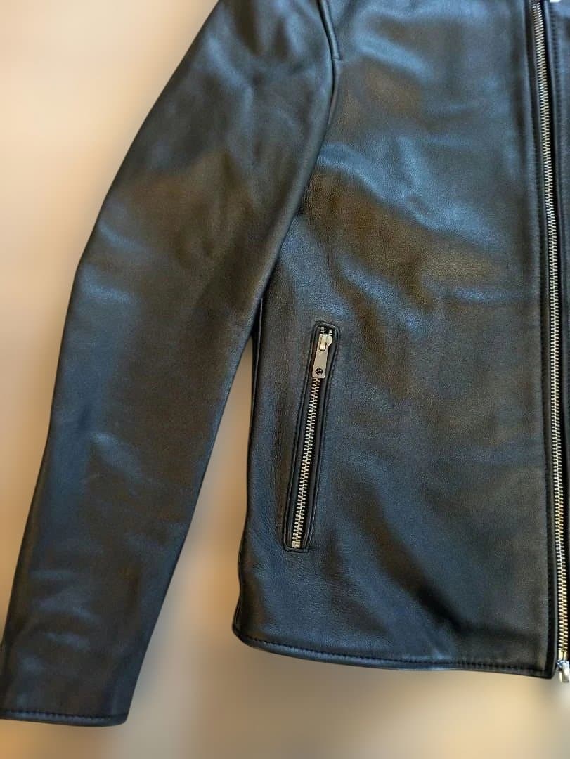 JACKROSE ベージュ シングルライダース ヌメ ラムレザーシングル