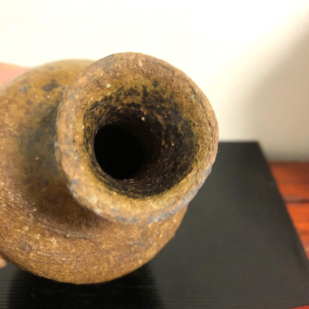 備前焼 多久守 伊部手 徳利 箱 花 酒器 骨董