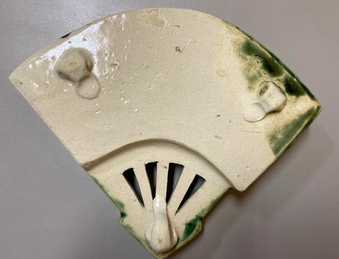 【値下げ】 【10客】加藤十右衛門 織部 扇形向附  共箱 【真作保証】