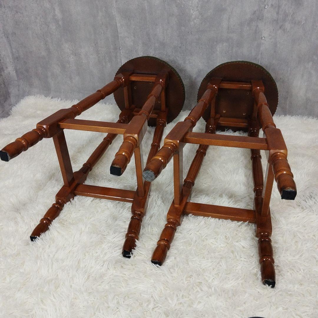 2個セット　カウンターチェア　バー　ハイチェア　アンティーク