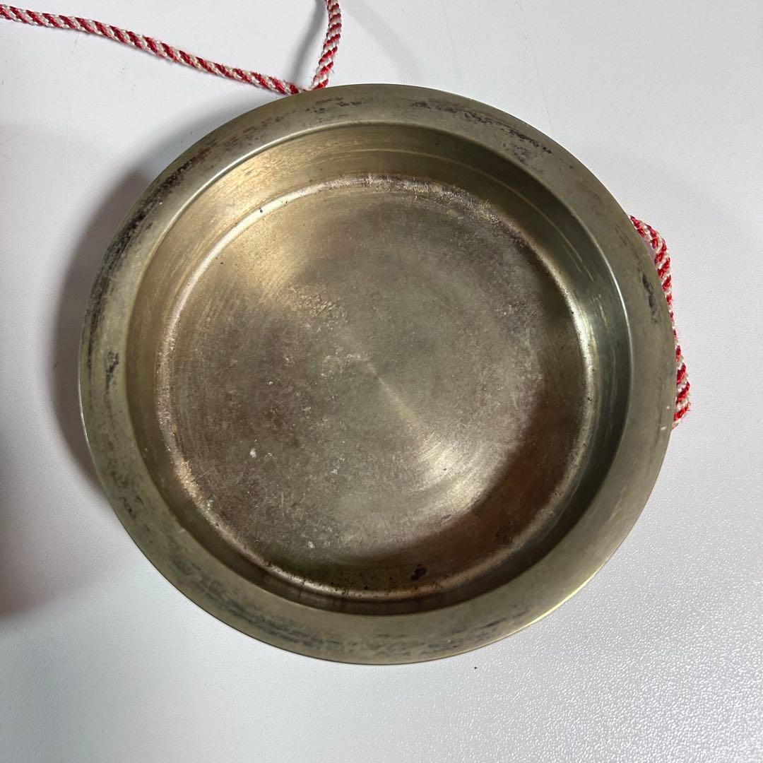 真鍮製 チャンチキ 鉦 かね ペア 神輿 囃子用 和楽器 直径12.2cm