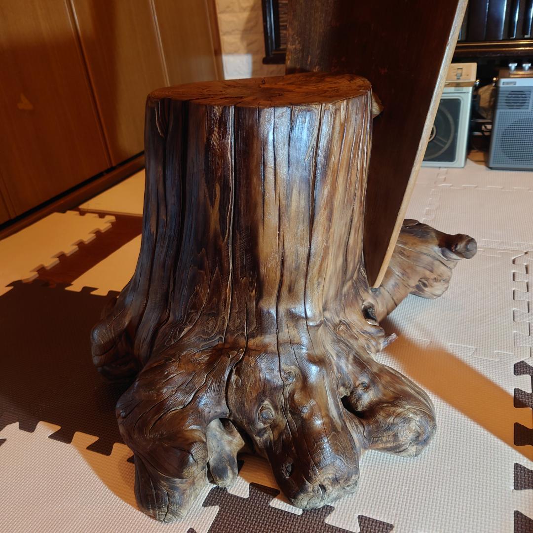 切り株・根っ子 切り出しスツール 椅子 昭和初期〜中期 天然木