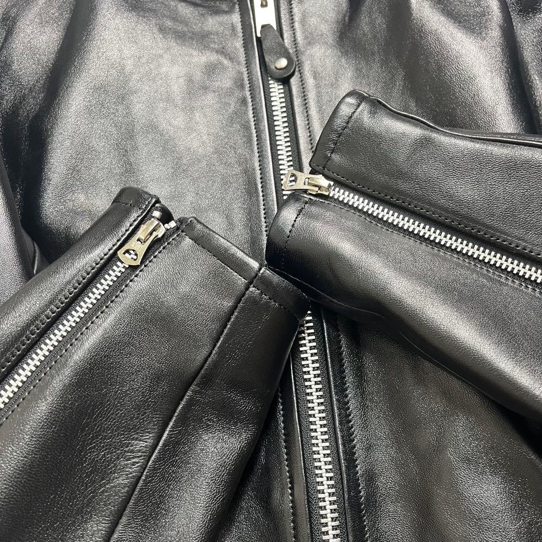 y*m様 XXL/極美品✨【米国製】schott シングルライダース 羊革 ブラの
