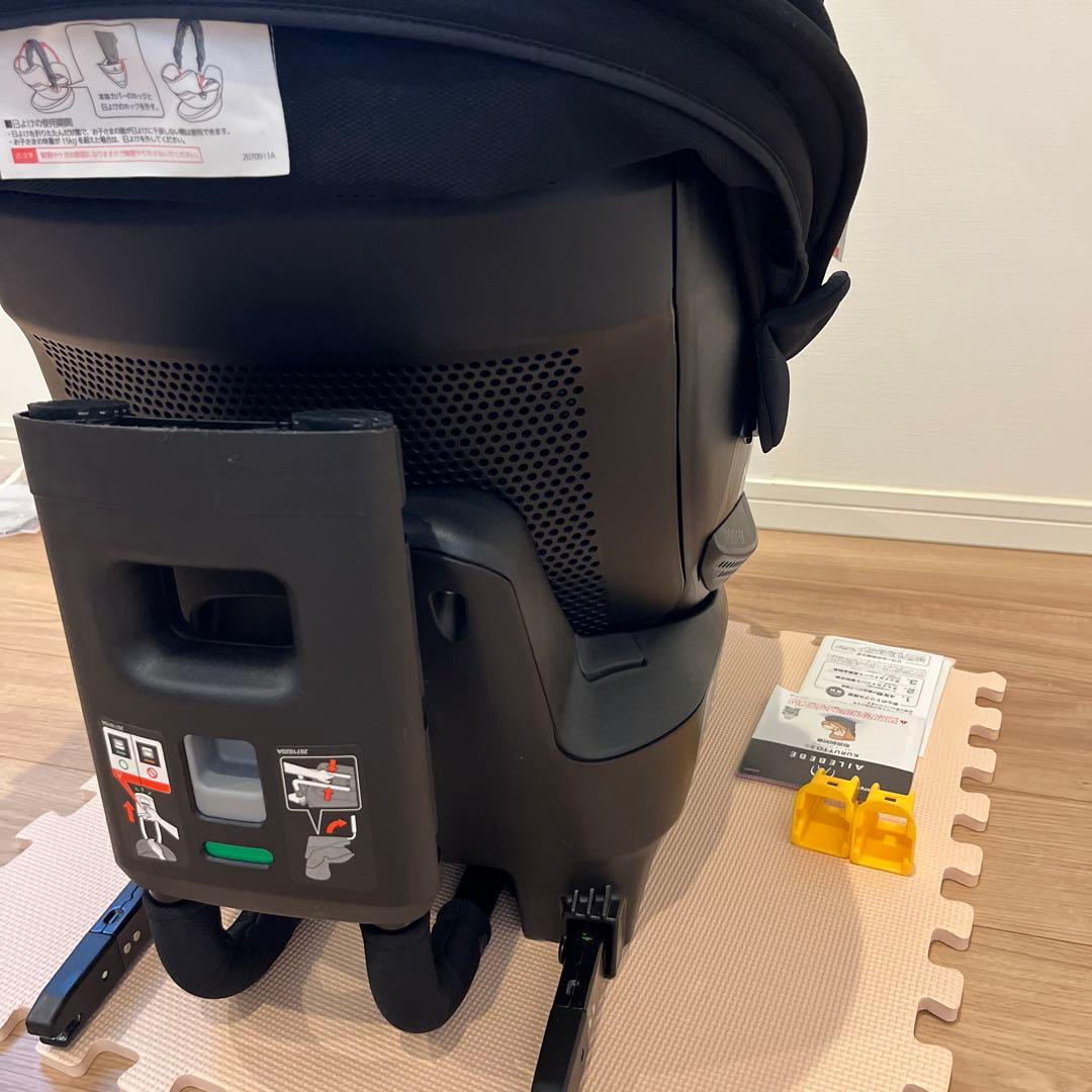 【Eマーク付き】AILEBEBE 回転式チャイルドシート ブラック/グレー