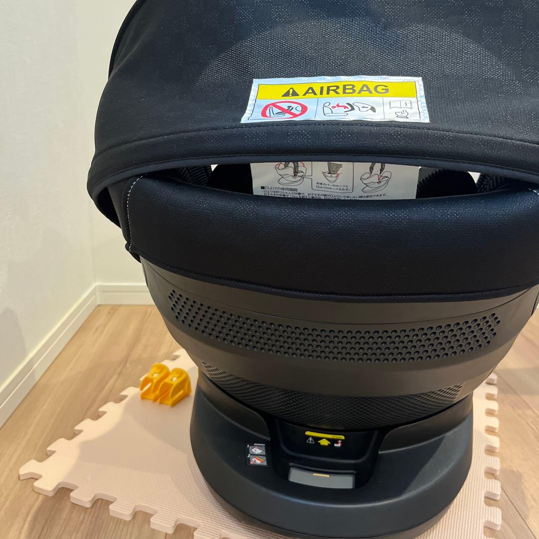 【Eマーク付き】AILEBEBE 回転式チャイルドシート ブラック/グレー