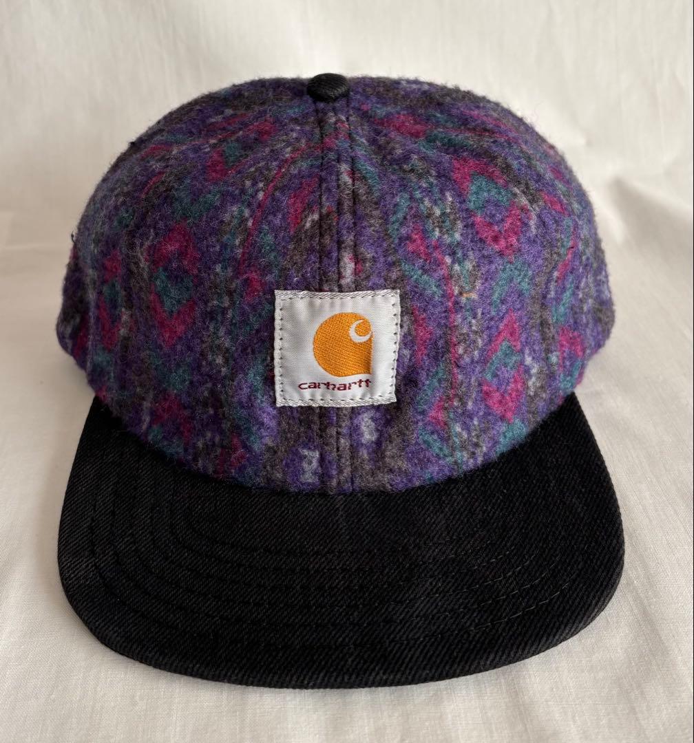 未使用】希少USA製 90s Carhartt ネイティブブランケットキャップ